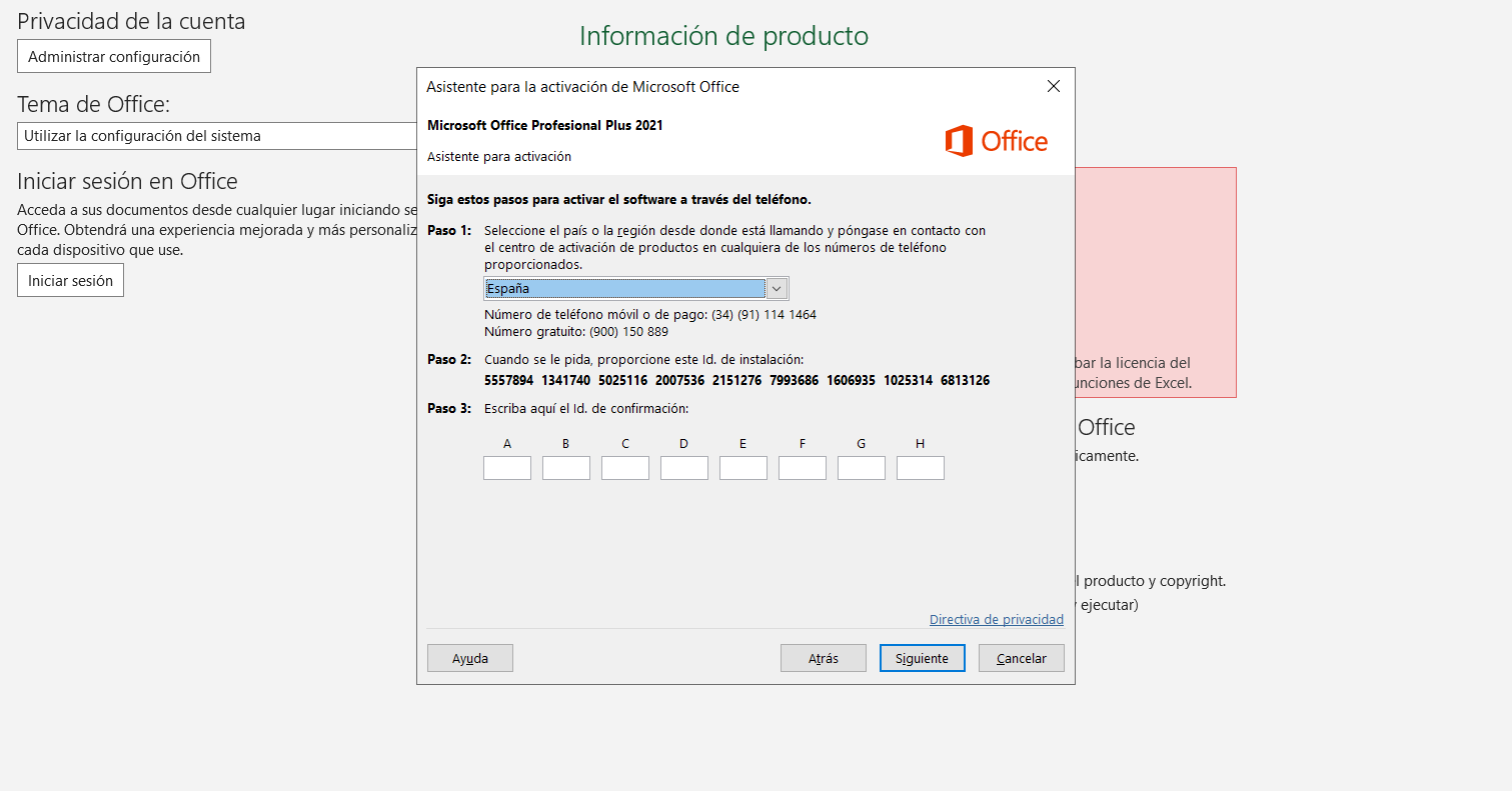 Cómo Activar Office 2021 con Activación Telefónica