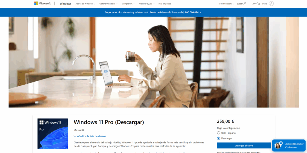 comprar licencias en Microsoft Store